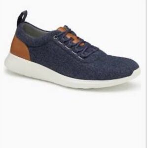 BRAND NEW Johnston & Murphy Men's Amherst Knit U-Throat Navy Sneaker in 10 1/2